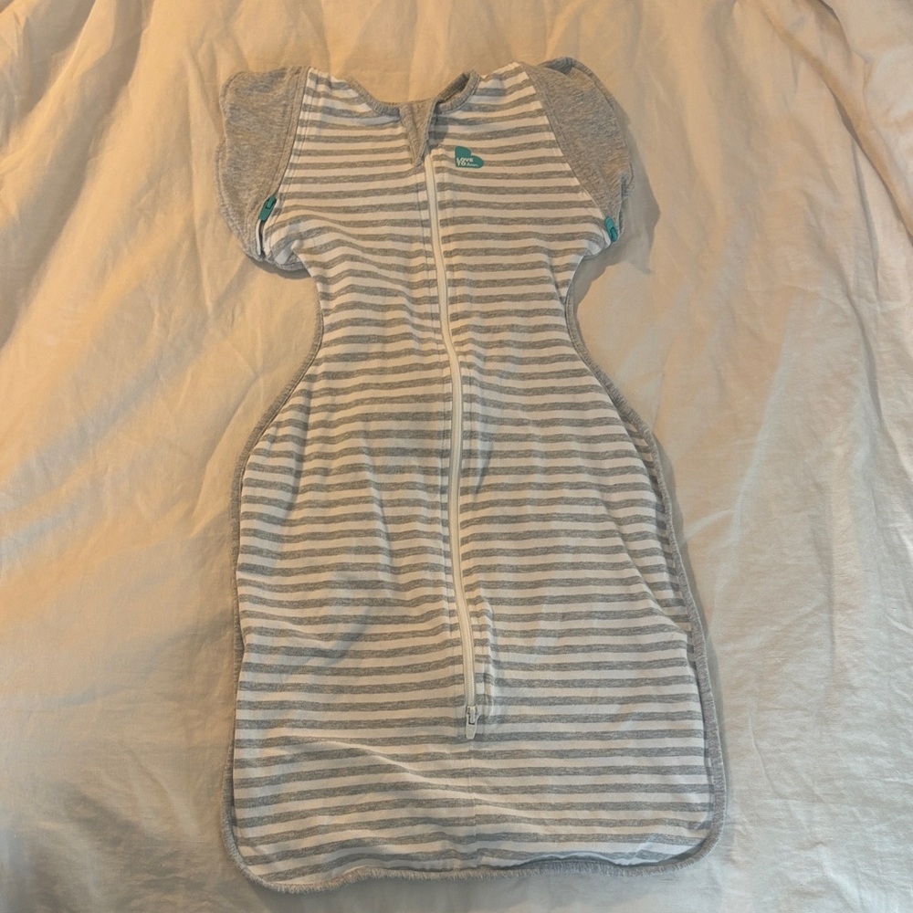 Love to Dream Gray and White Swaddle Up